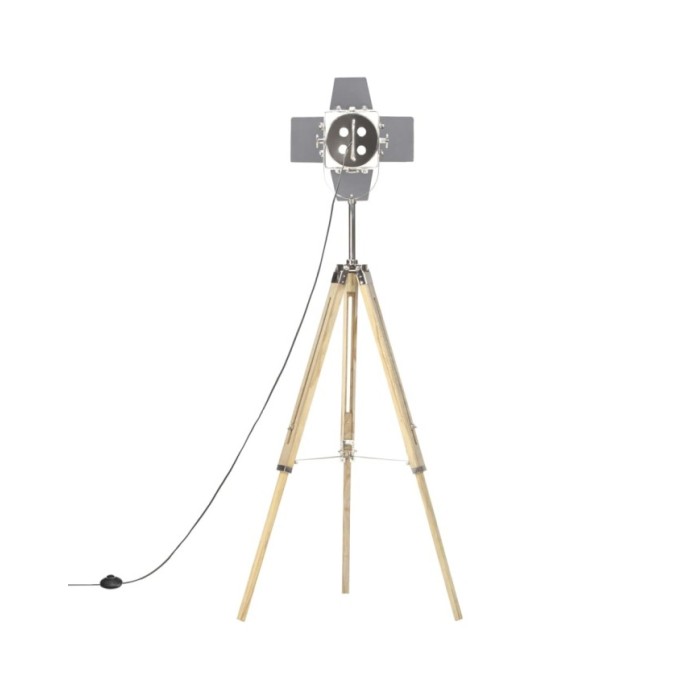 Lampadaire à trépied Bois de manguier massif 140 cm