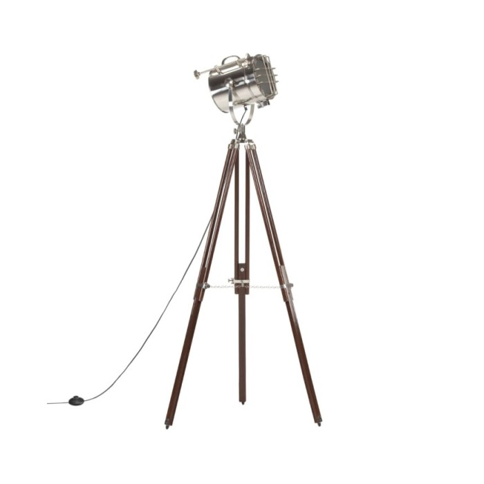 Lampadaire à trépied Bois de manguier massif 180 cm    