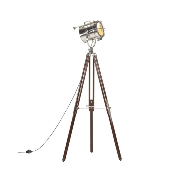 Lampadaire à trépied Bois de manguier massif 180 cm    