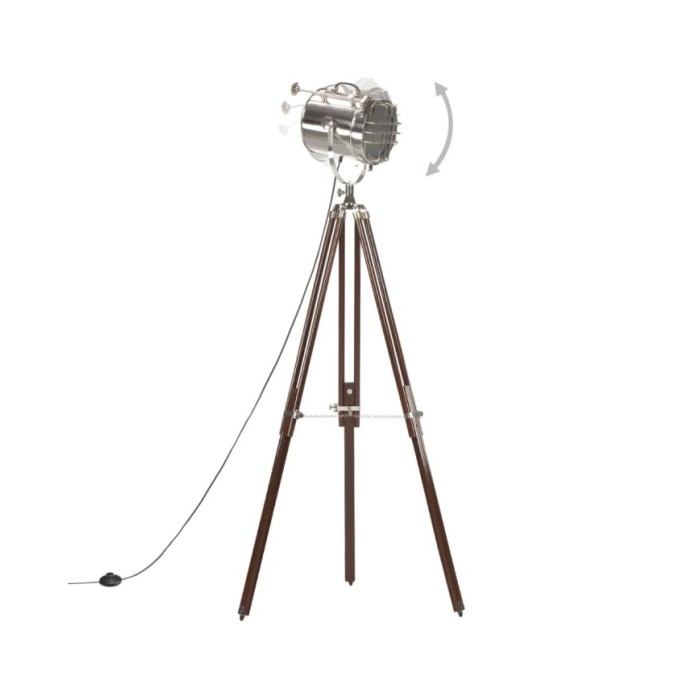 Lampadaire à trépied Bois de manguier massif 180 cm    