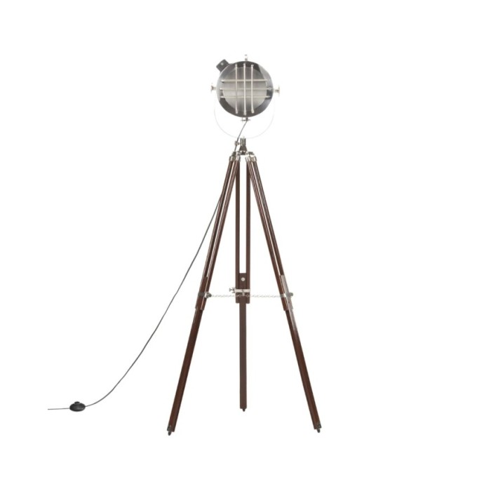 Lampadaire à trépied Bois de manguier massif 180 cm    