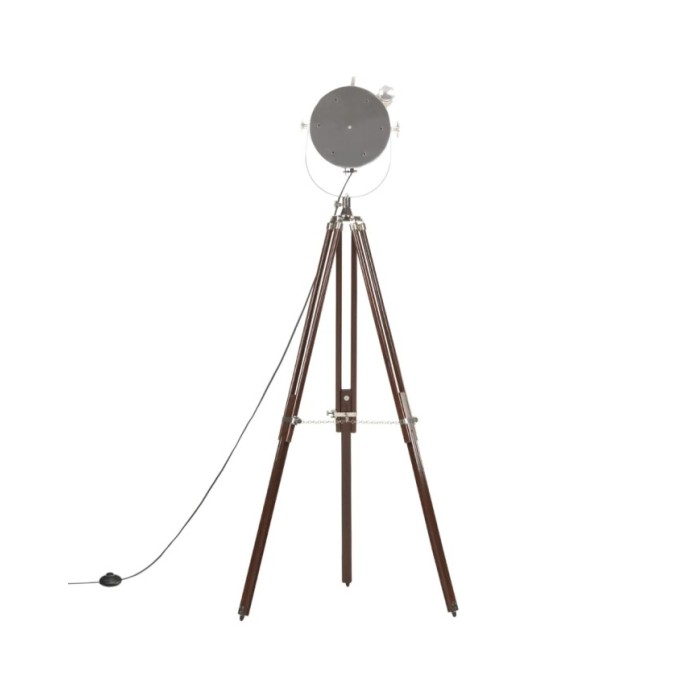 Lampadaire à trépied Bois de manguier massif 180 cm    