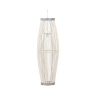Lampe suspendue Blanc Osier 40 W 25x62 cm Ovale E27