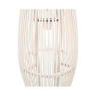 Lampe suspendue Blanc Osier 40 W 25x62 cm Ovale E27