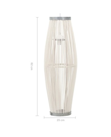 Lampe suspendue Blanc Osier 40 W 25x62 cm Ovale E27