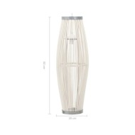 Lampe suspendue Blanc Osier 40 W 25x62 cm Ovale E27