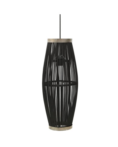 Lampe suspendue Noir Osier 40 W 25x62 cm Ovale E27