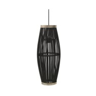 Lampe suspendue Noir Osier 40 W 25x62 cm Ovale E27
