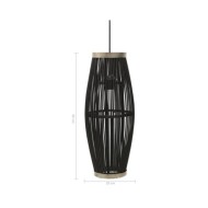 Lampe suspendue Noir Osier 40 W 25x62 cm Ovale E27