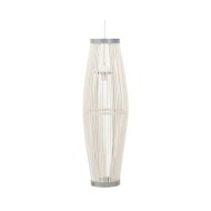 Lampe suspendue Blanc Osier 40 W 27x68 cm Ovale E27