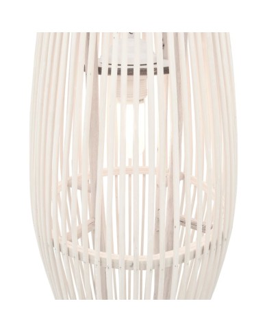 Lampe suspendue Blanc Osier 40 W 27x68 cm Ovale E27