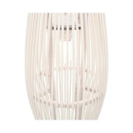 Lampe suspendue Blanc Osier 40 W 27x68 cm Ovale E27