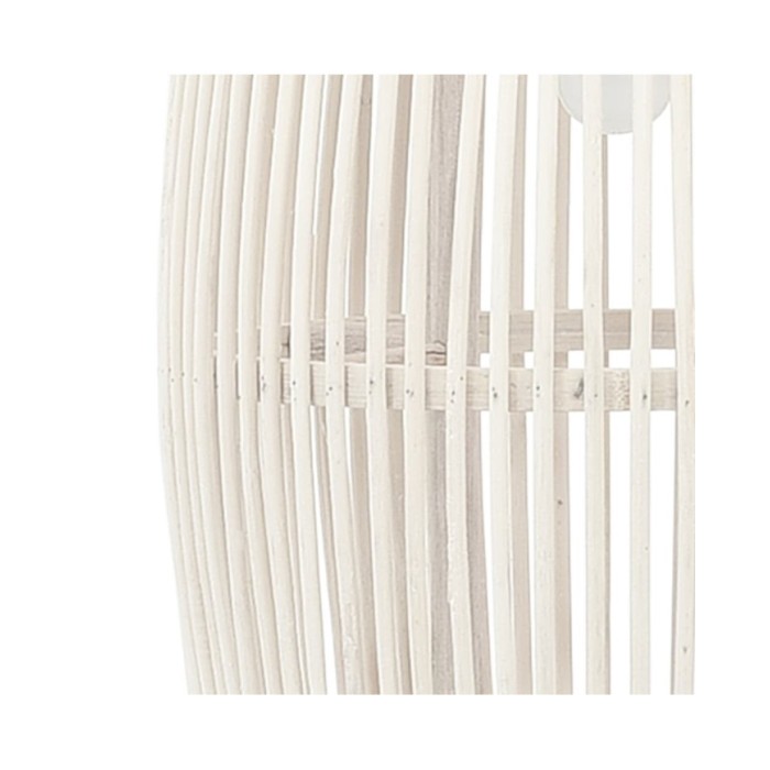 Lampe suspendue Blanc Osier 40 W 27x68 cm Ovale E27