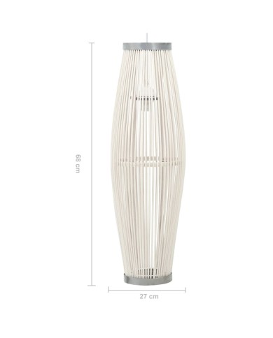 Lampe suspendue Blanc Osier 40 W 27x68 cm Ovale E27