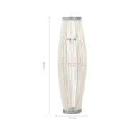 Lampe suspendue Blanc Osier 40 W 27x68 cm Ovale E27