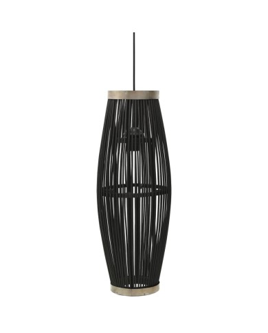 Lampe suspendue Noir Osier 40 W 27x68 cm Ovale E27