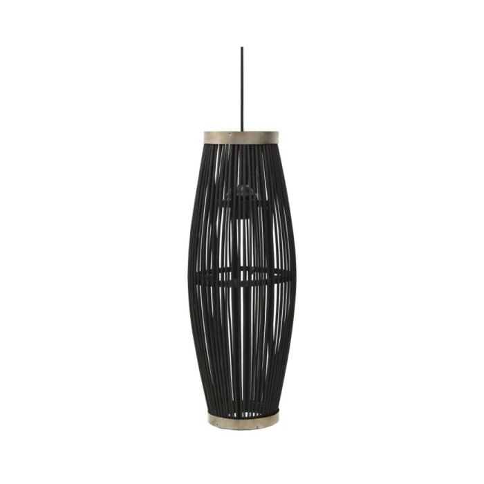 Lampe suspendue Noir Osier 40 W 27x68 cm Ovale E27