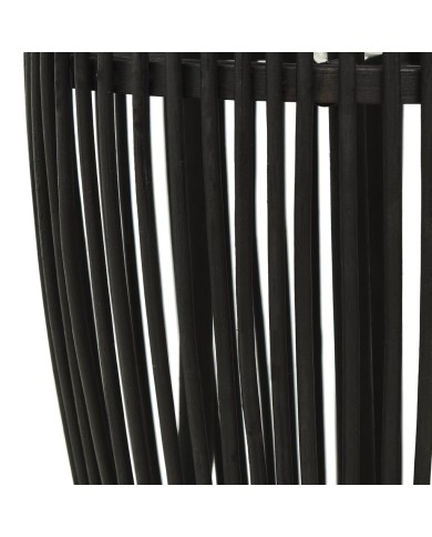Lampe suspendue Noir Osier 40 W 27x68 cm Ovale E27