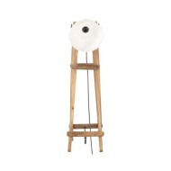 Lampadaires 3 pcs Blanc E27 Bois de manguier massif