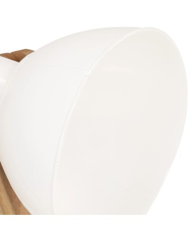 Lampadaires 3 pcs Blanc E27 Bois de manguier massif