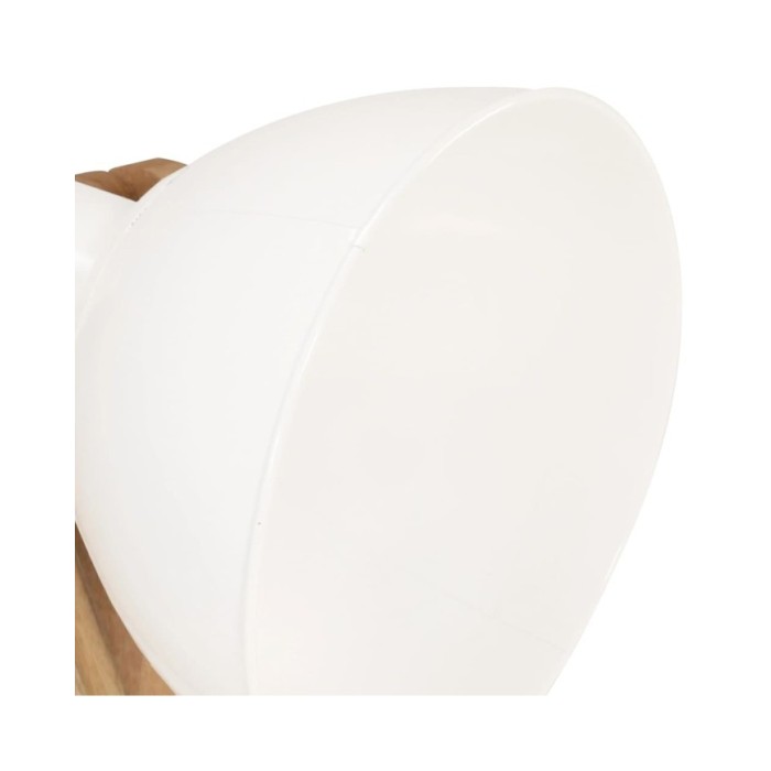 Lampadaires 3 pcs Blanc E27 Bois de manguier massif
