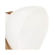 Lampadaires 3 pcs Blanc E27 Bois de manguier massif