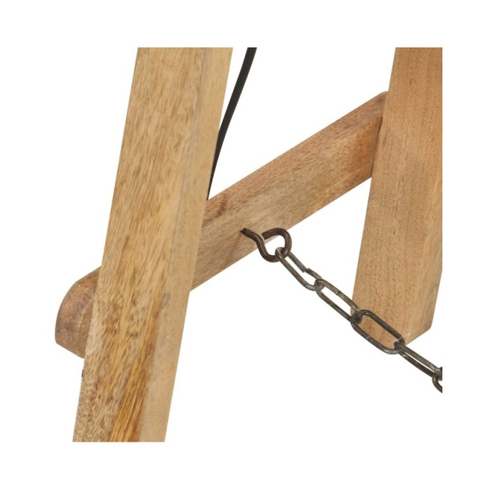 Lampadaires 3 pcs Blanc E27 Bois de manguier massif