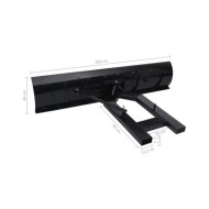 Chasse-neige pour chariot élévateur 200x48 cm Noir