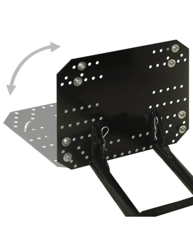 Chasse-neige pour VTT 115x38 cm Noir