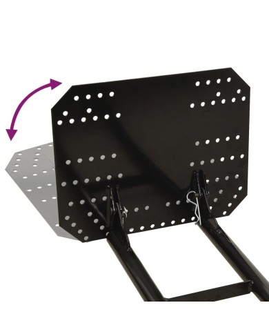 Chasse-neige pour VTT 150x38 cm Noir