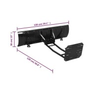 Chasse-neige pour VTT 150x38 cm Noir