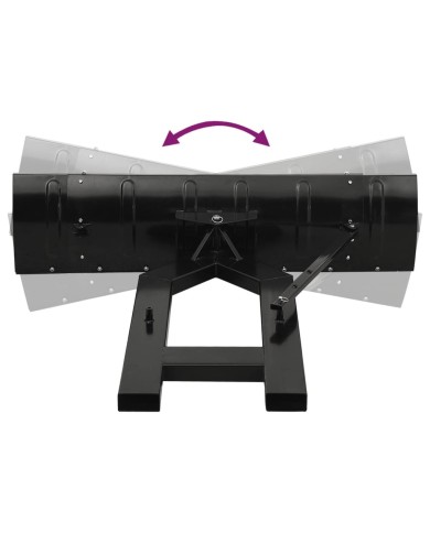 Chasse-neige pour chariot élévateur 150x38 cm Noir