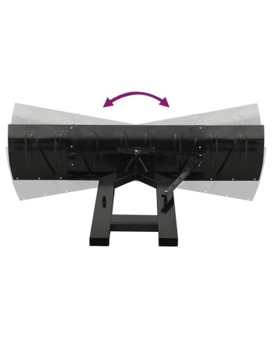 Chasse-neige pour chariot élévateur 200x48 cm Noir