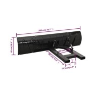 Chasse-neige pour chariot élévateur 200x48 cm Noir