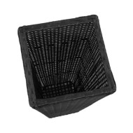 Lits surélevés de jardin 3 pcs Résine tressée Noir