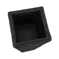Lits surélevés de jardin 3 pcs Résine tressée Noir