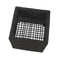 Lits surélevés de jardin 3 pcs Résine tressée Noir