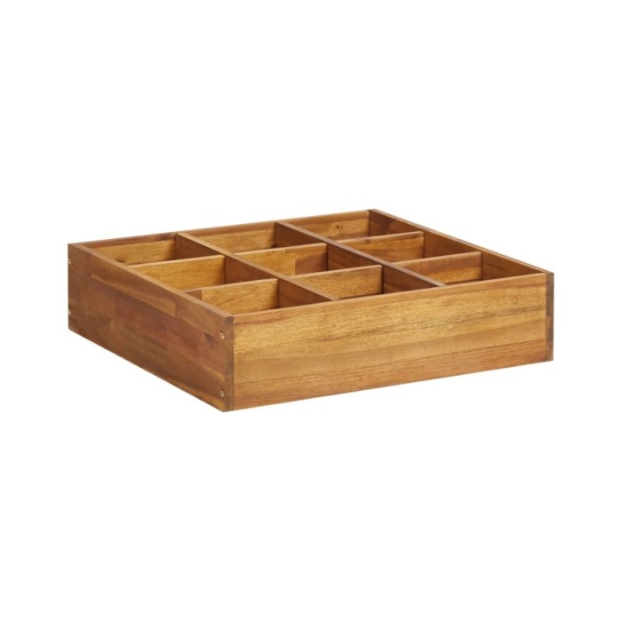 Lit surélevéde jardin à herbes Bois d'acacia massif 60x60x15 cm