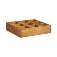 Lit surélevéde jardin à herbes Bois d'acacia massif 60x60x15 cm