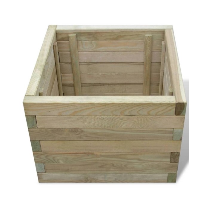 Lit surélevé 50x50x40 cm Bois Carré