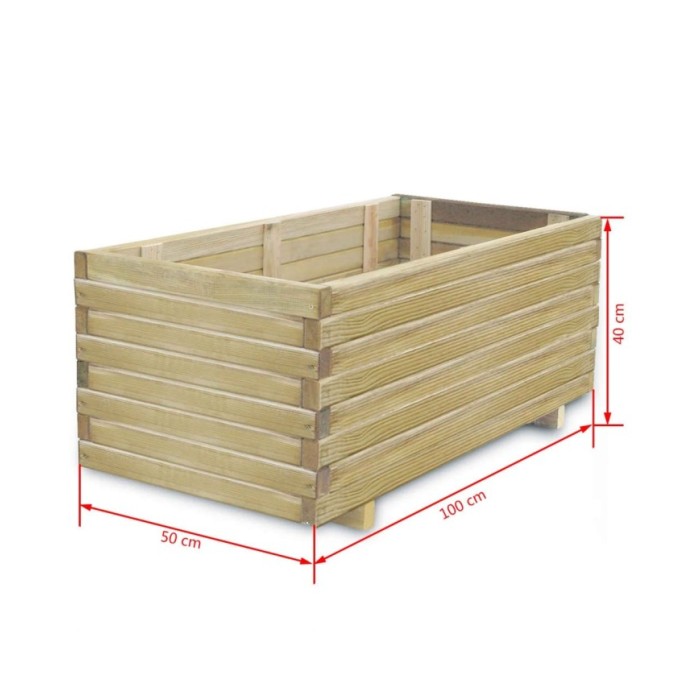 Lit surélevé rectangulaire 100 x 50 x 40 cm Bois