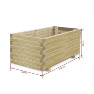 Lit surélevé rectangulaire 100 x 50 x 40 cm Bois