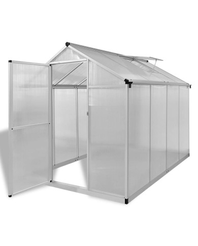Serre renforcée en aluminium avec cadre de base 4,6 m² 