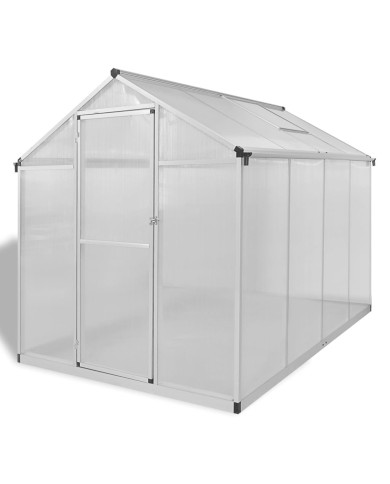 Serre renforcée en aluminium avec cadre de base 4,6 m² 