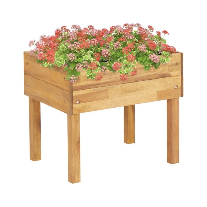 Jardinière surélevée 50x40x45 cm Bois massif d'acacia