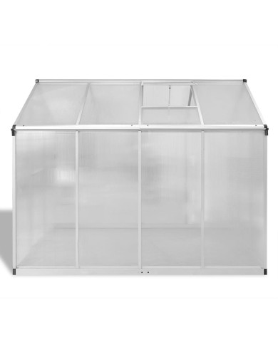 Serre renforcée en aluminium avec cadre de base 4,6 m² 