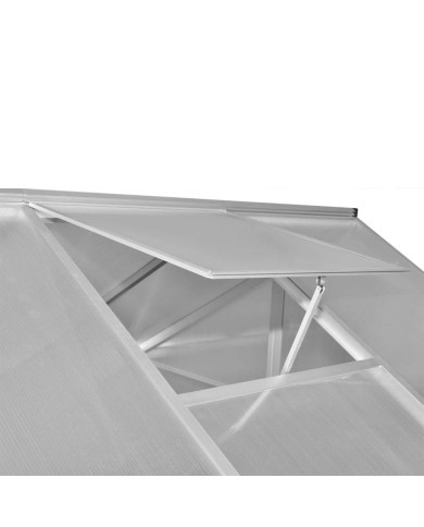 Serre renforcée en aluminium avec cadre de base 4,6 m² 