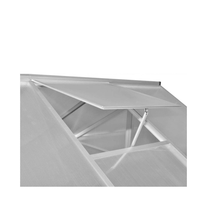 Serre renforcée en aluminium avec cadre de base 4,6 m² 