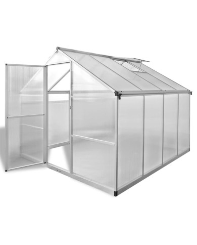Serre renforcée en aluminium avec cadre de base 6,05 m² 