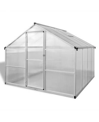 Serre renforcée en aluminium avec cadre de base 6,05 m² 